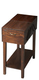 28" Dark Brown Solid Wood Rectangular End Table With Drawer And Shelf - Homeroots - Flyclothing LLC