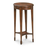 26" Dark Brown And Cherry Manufactured Wood Oval End Table With Shelf - Homeroots - Flyclothing LLC