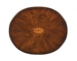 26" Dark Brown And Cherry Manufactured Wood Oval End Table With Shelf - Homeroots - Flyclothing LLC