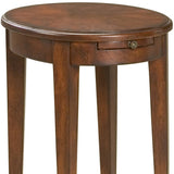 26" Dark Brown And Cherry Manufactured Wood Oval End Table With Shelf - Homeroots - Flyclothing LLC
