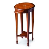 26" Medium Brown And Olive Ash Manufactured Wood Oval End Table With Shelf - Homeroots - Flyclothing LLC