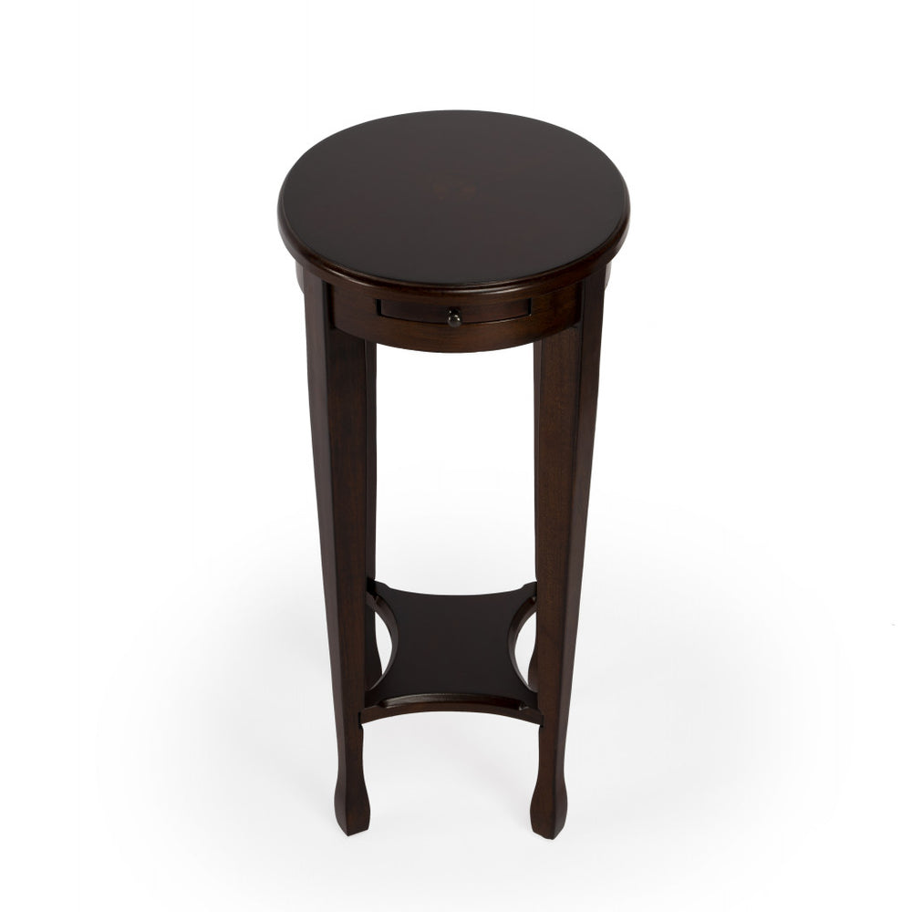 26" Chestnut Oval End Table With Shelf - Homeroots - Flyclothing LLC