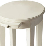 26" White Oval End Table With Shelf - Homeroots - Flyclothing LLC