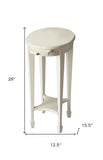 26" White Oval End Table With Shelf - Homeroots - Flyclothing LLC
