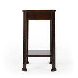 27" Dark Brown And Cherry Manufactured Wood Rectangular End Table With Drawer And Shelf - Homeroots