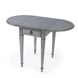 28" Grey Manufactured Wood Oval End Table With Drawer - Homeroots