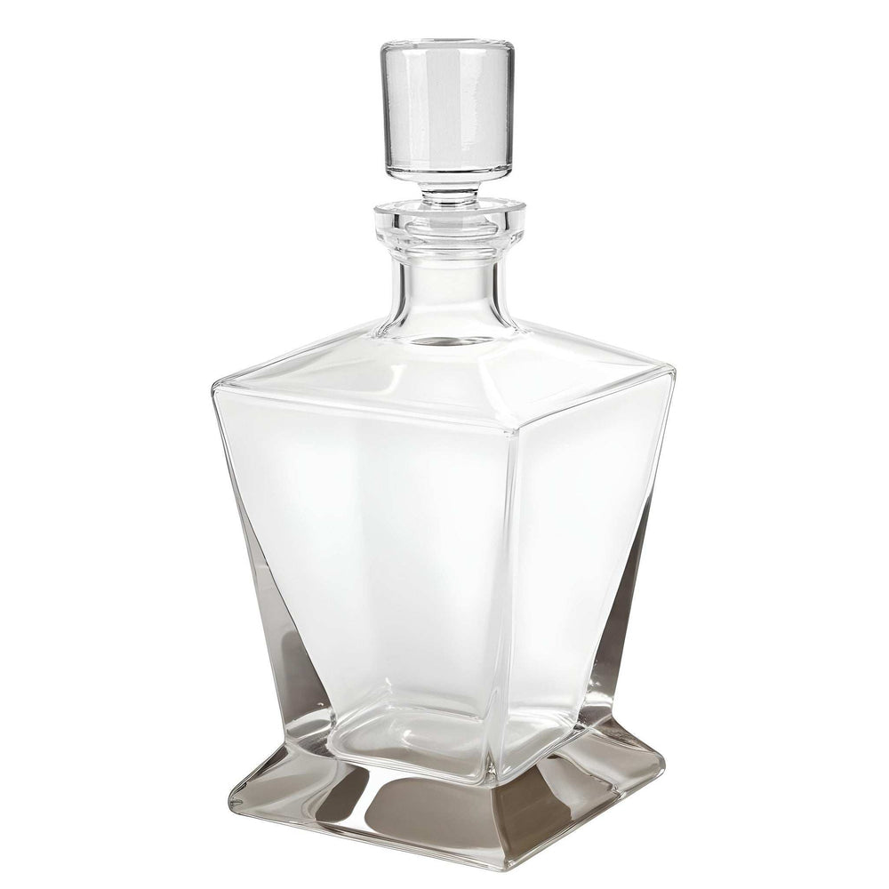 34 oz. Clear Mouth Blown Crystal Glass Liquor Decanter - Homeroots - Flyclothing LLC