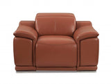Mod Camel Brown Italian Leather Recliner Chair - Homeroots - Flyclothing LLC