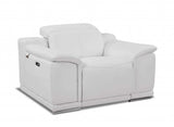 Mod Winter White Italian Leather Recliner Chair - Homeroots - Flyclothing LLC