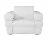 Three Piece Indoor White Italian Leather Six Person Seating Set - Homeroots - Flyclothing LLC