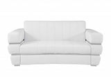 Two Piece Indoor White Italian Leather Five Person Seating Set - Homeroots - Flyclothing LLC