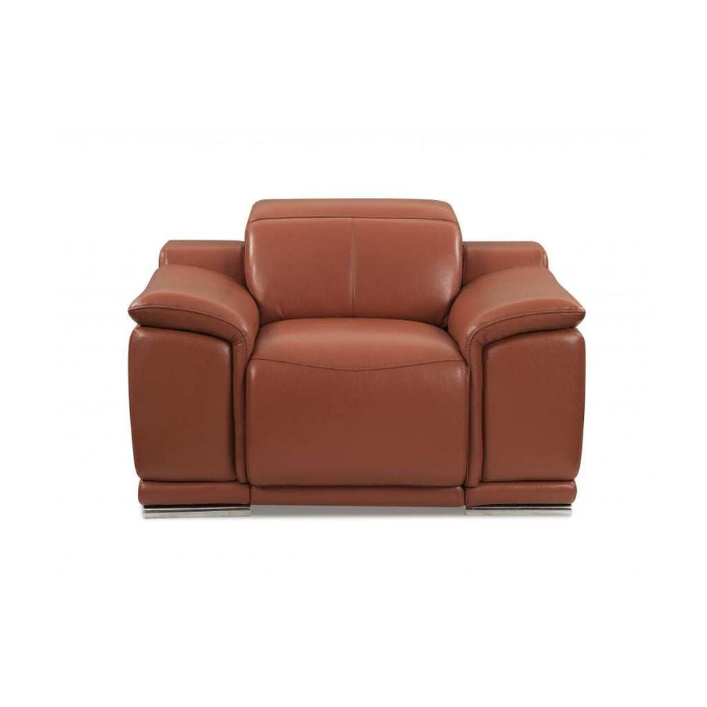 Three Piece Indoor Camel Italian Leather Six Person Seating Set - Homeroots - Flyclothing LLC