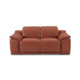 Three Piece Indoor Camel Italian Leather Six Person Seating Set - Homeroots - Flyclothing LLC