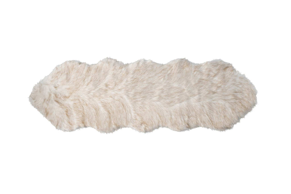 2' X 6' Ombre Tan Faux Fur Washable Non Skid Area Rug - Homeroots - Flyclothing LLC