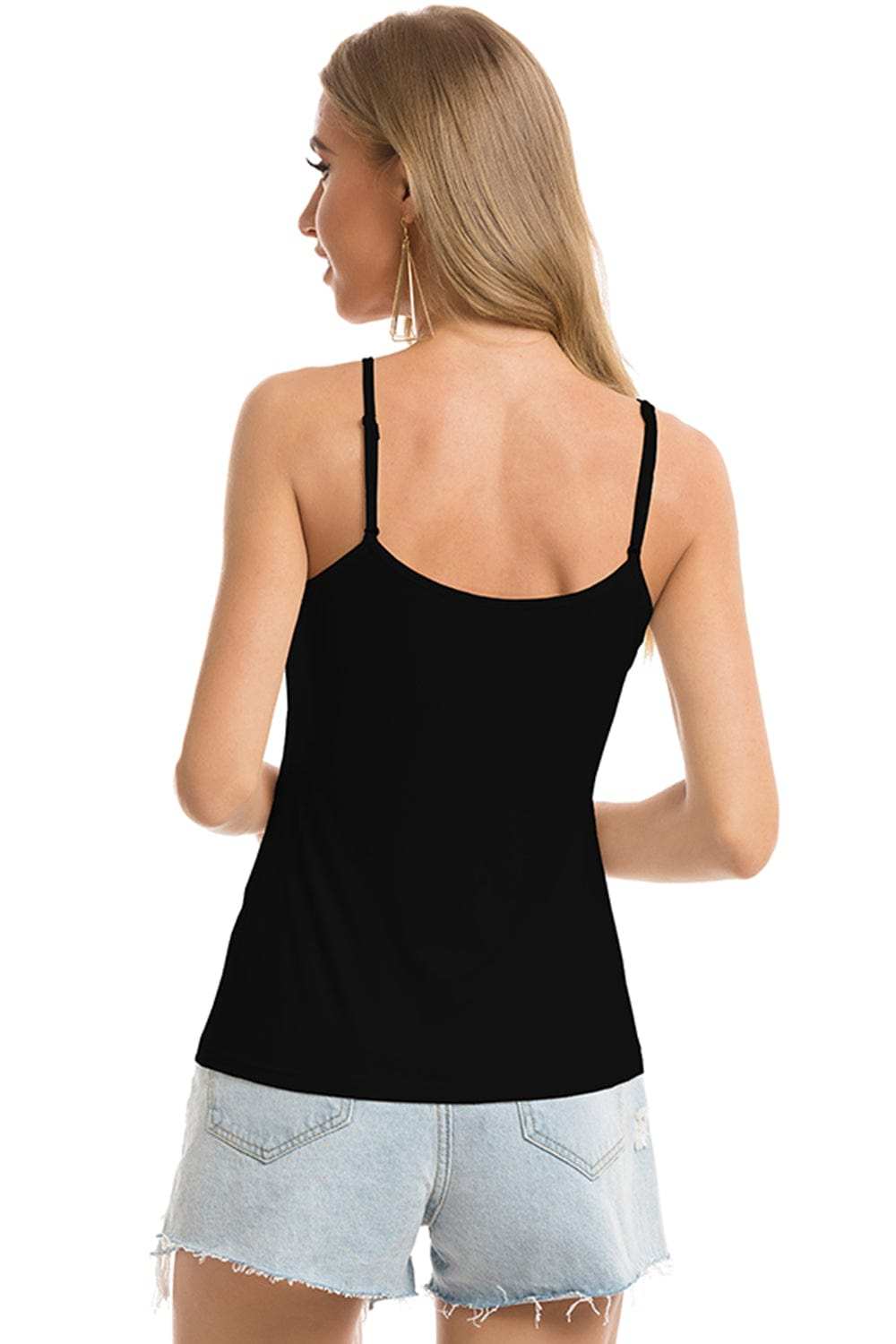 Scoop Neck Spaghetti Strap Cami - Trendsi - Flyclothing LLC