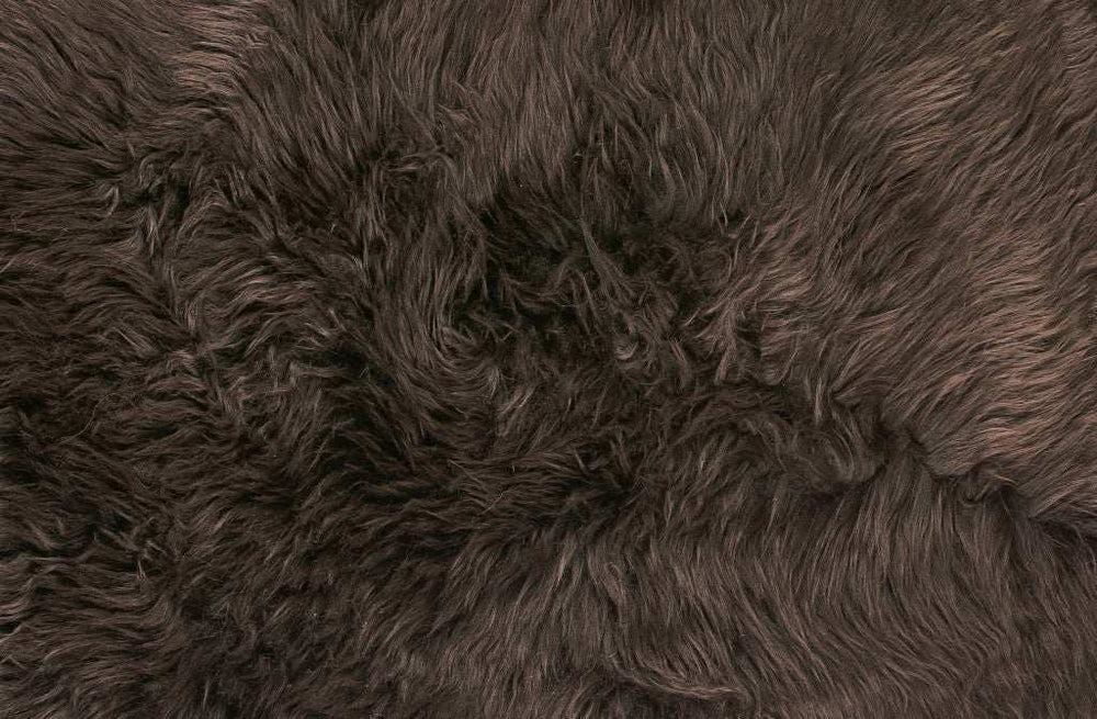 5' X 6' Chocolate Wool Sheepskin Handmade Area Rug - Homeroots - Flyclothing LLC