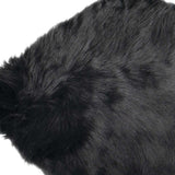 2' X 6' Black Faux Fur Washable Non Skid Area Rug - Homeroots - Flyclothing LLC