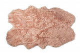 4' X 6' Dusty Rose Faux Fur Washable Non Skid Area Rug - Homeroots - Flyclothing LLC