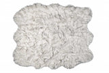 5' X 6' Grey Ombre Faux Sheepskin Non Skid Area Rug - Homeroots - Flyclothing LLC