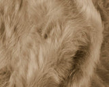 6' X 6' Tan Faux Fur Washable Non Skid Area Rug - Homeroots - Flyclothing LLC