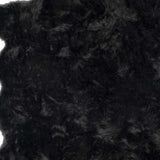 6' X 6' Black Faux Fur Washable Non Skid Area Rug - Homeroots - Flyclothing LLC