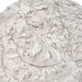 6' X 6' Ombre Grey Round Faux Fur Washable Non Skid Area Rug - Homeroots - Flyclothing LLC