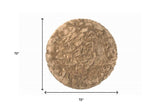 6' X 6' Tan Round Faux Fur Washable Non Skid Area Rug - Homeroots - Flyclothing LLC