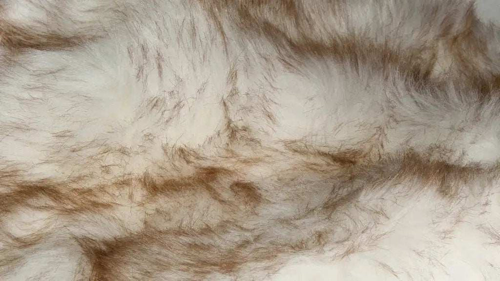 6' X 6' Ombre Tan Round Faux Fur Washable Non Skid Area Rug - Homeroots - Flyclothing LLC