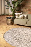 6' X 6' Ombre Chocolate Round Faux Fur Washable Non Skid Area Rug - Homeroots - Flyclothing LLC