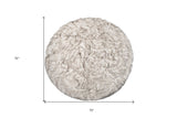 6' X 6' Ombre Chocolate Round Faux Fur Washable Non Skid Area Rug - Homeroots - Flyclothing LLC