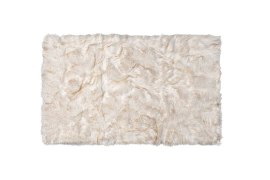 3' X 5' Ombre Tan Faux Fur Washable Non Skid Area Rug - Homeroots - Flyclothing LLC