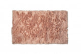 3' X 5' Dusty Rose Faux Fur Non Skid Area Rug - Homeroots - Flyclothing LLC