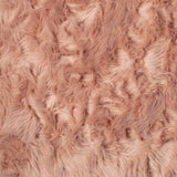 3' X 5' Dusty Rose Faux Fur Non Skid Area Rug - Homeroots - Flyclothing LLC
