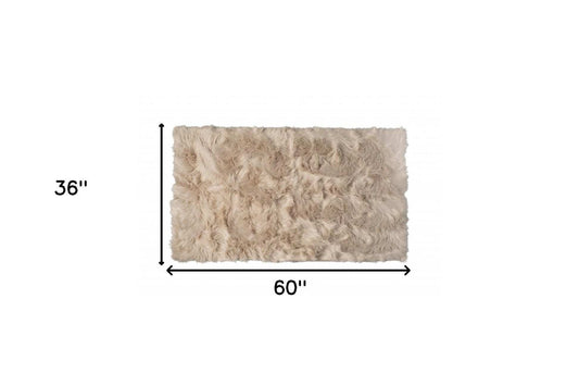 3' X 5' Taupe Non Skid Area Rug - Homeroots - Flyclothing LLC