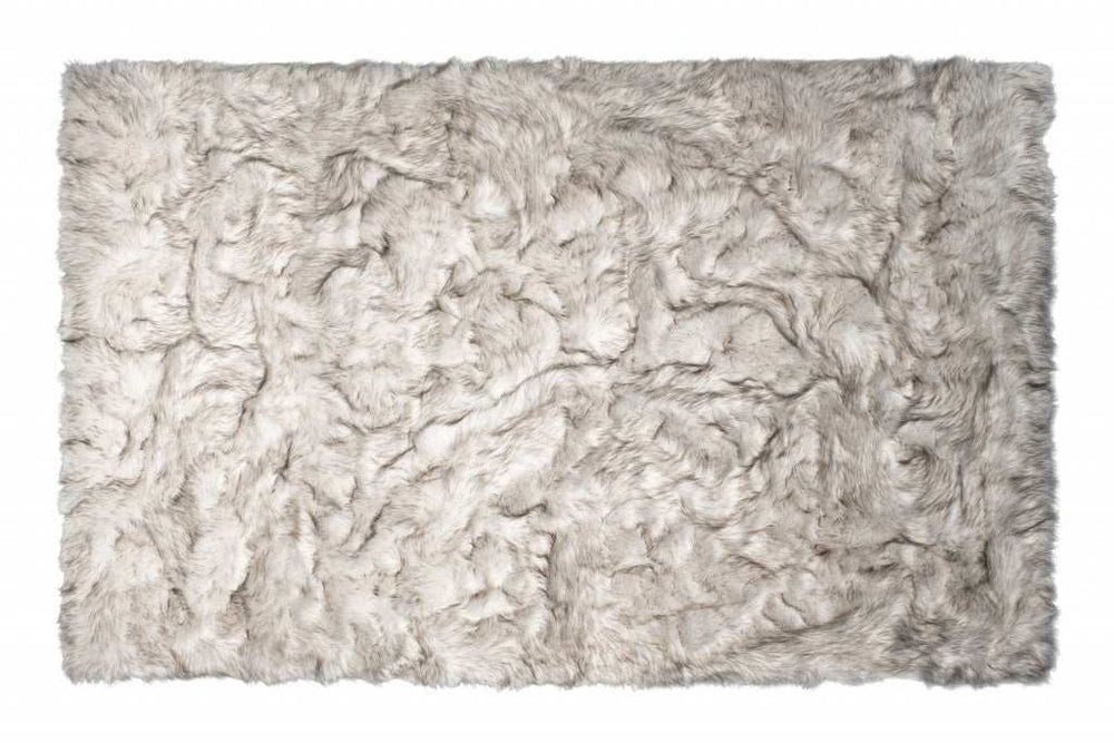 5' X 8' Chocolate Faux Fur Ombre Non Skid Area Rug - Homeroots - Flyclothing LLC