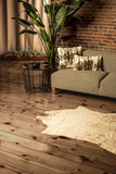 4' X 5' Off White And Silver Faux Cowhide Non Skid Area Rug - Homeroots - Flyclothing LLC