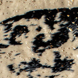 4' X 5' Off White Black And Gold Faux Cowhide Non Skid Area Rug - Homeroots - Flyclothing LLC