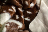 4' X 5' Off White And Brown Faux Cowhide Non Skid Area Rug - Homeroots - Flyclothing LLC