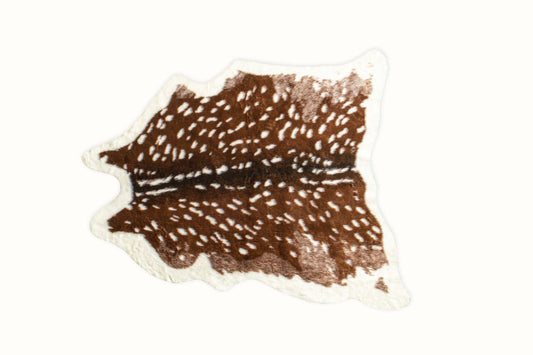 5' X 8' Off White And Brown Faux Cowhide Tufted Washable Non Skid Area Rug - Homeroots - Flyclothing LLC