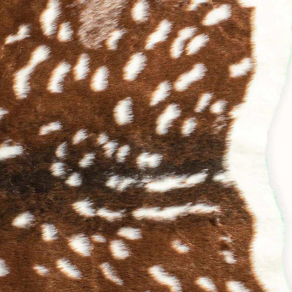 5' X 8' Off White And Brown Faux Cowhide Tufted Washable Non Skid Area Rug - Homeroots - Flyclothing LLC