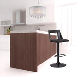 24" Black Faux Leather And Iron Swivel Adjustable Height Bar Chair - Homeroots - Flyclothing LLC