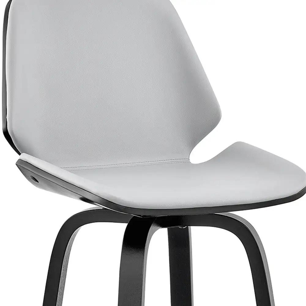 26" Gray And Black Iron Swivel Counter Height Bar Chair - Homeroots - Flyclothing LLC