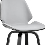 26" Gray And Black Iron Swivel Counter Height Bar Chair - Homeroots - Flyclothing LLC