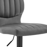 25" Gray And Black Iron Swivel Adjustable Height Bar Chair - Homeroots - Flyclothing LLC