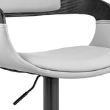 Gray And Black Iron Swivel Low Back Adjustable Height Bar Chair - Homeroots - Flyclothing LLC