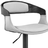Gray And Black Iron Swivel Low Back Adjustable Height Bar Chair - Homeroots - Flyclothing LLC