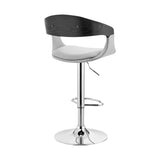 24" Gray And Silver Iron Swivel Low Back Adjustable Height Bar Chair - Homeroots - Flyclothing LLC