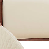 25" Cream And Silver Iron Swivel Low Back Adjustable Height Bar Chair - Homeroots - Flyclothing LLC