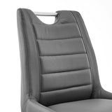 30" Gray And Silver Iron Bar Height Bar Chair - Homeroots