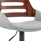 25" Gray And Black Iron Swivel Low Back Adjustable Height Bar Chair - Homeroots - Flyclothing LLC